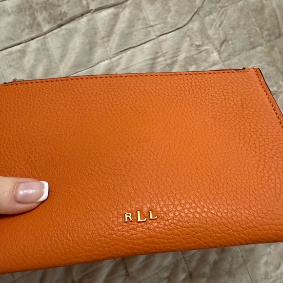 Ralph Lauren Cognac Leather Wristlet - Picture 4 of 5